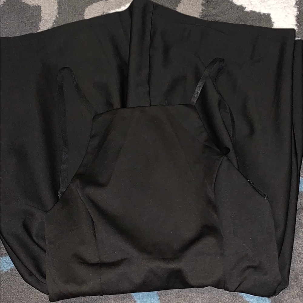 Backless black dress